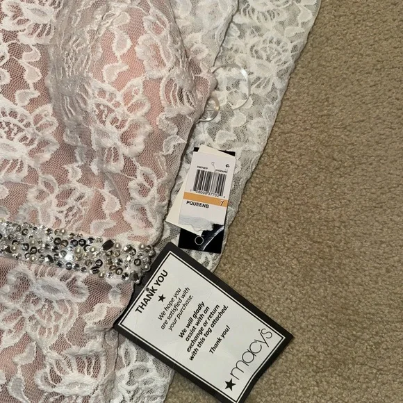 Macy's Beige and White Lace Maxi Dress - Picture 4 of 9